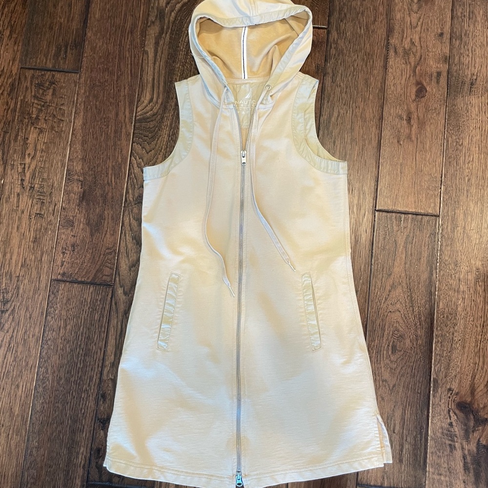 Nautica Beach zip up romper. Bathing suit coverup.